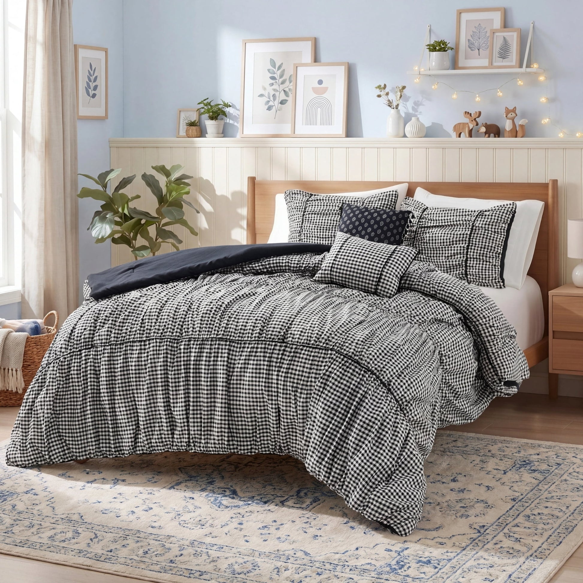 deelivo-twin-twin-xl-comforter-set-4-pieces-black-plaid-ruched-design-with-decorative-pillow-19918414162 a3963369-2f78-4699-bd00-02933c7353d4.bc37ea38c4385fdfed5266371769e3c1.jpeg