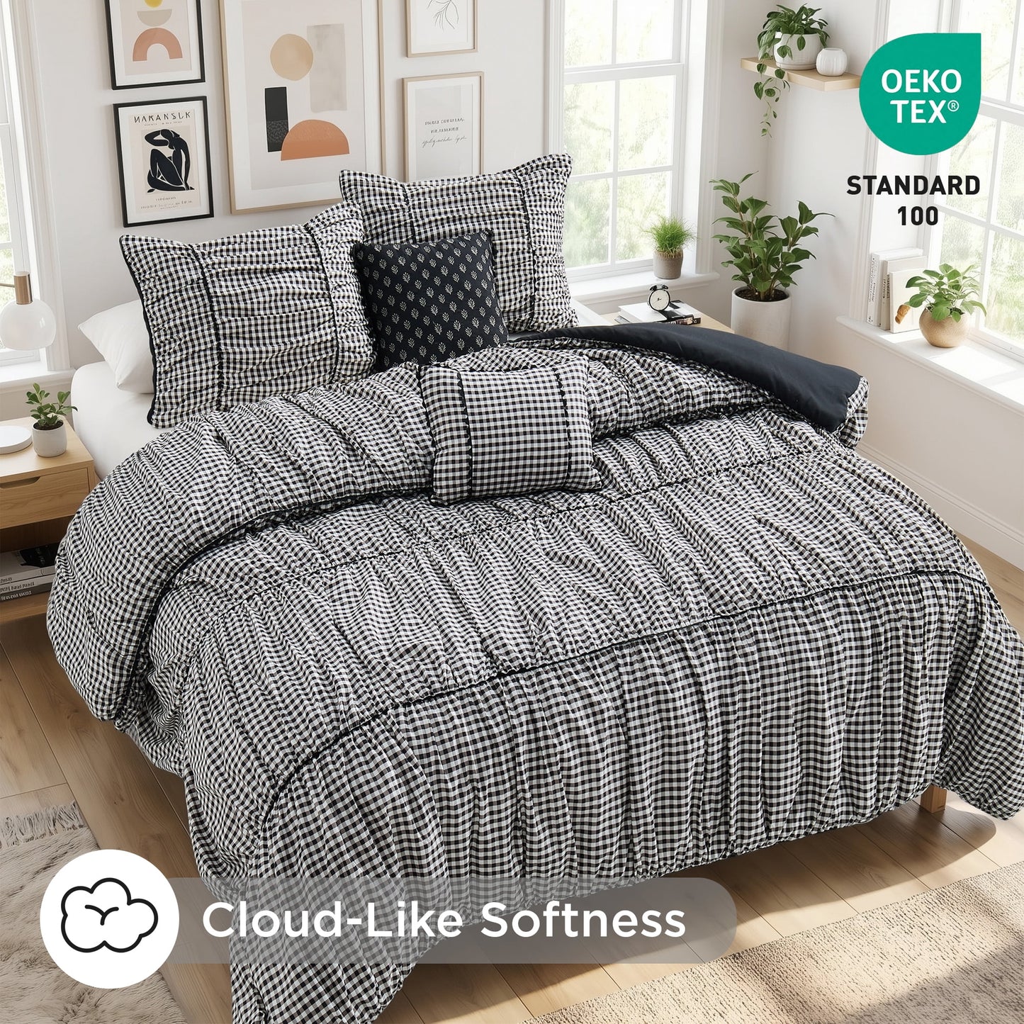 deelivo-twin-twin-xl-comforter-set-4-pieces-black-plaid-ruched-design-with-decorative-pillow-19918414162 b7d838f7-5856-49c6-a470-558d59eaf921.d7b156f168426f9c18388e7f0eb268c3.jpeg